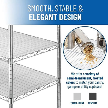 Set of 4 Shelf Liners for Wire Shelf Liner (24 Sq Ft)
