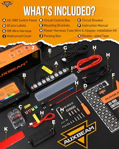 AS R80 Slim 8 Gang Switch Panel with RGB Backlight Memory Function