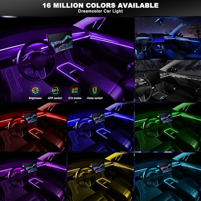Acrylic Interior Car LED Strip Light with Wireless APP