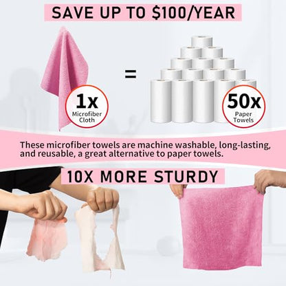 Microfiber Cleaning Cloth Roll (75 Count)