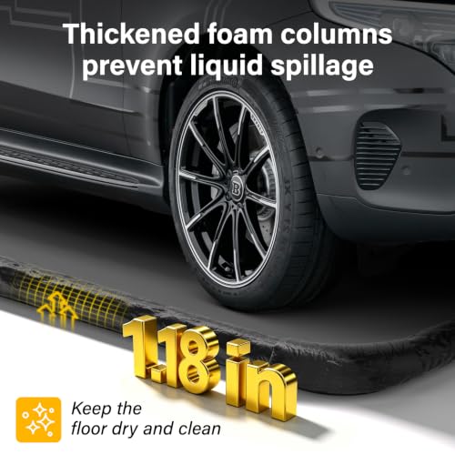 7'9" x 18' Garage Floor Mat 650 GSM Containment Mat for Under Car