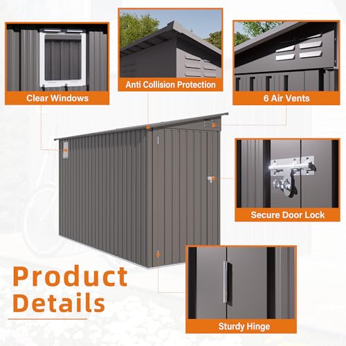 4x9 FT Lean to Shed with Windows