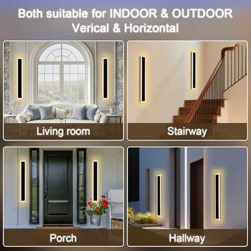 2 Pack Outdoor Wall Light for Porch (2 Count)