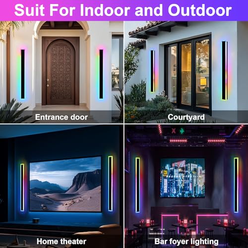 Outdoor Modern Wall Lights for Porch (2 Count)