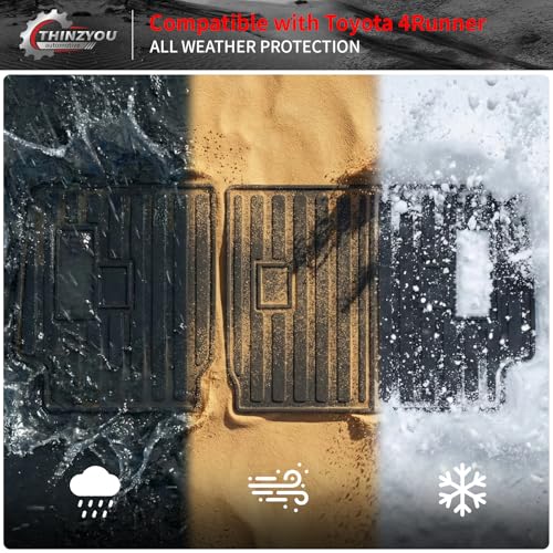 2nd Row Kick Mats for 2025 2026 Toyota 4Runner 7 Seats Gas (2 Count)