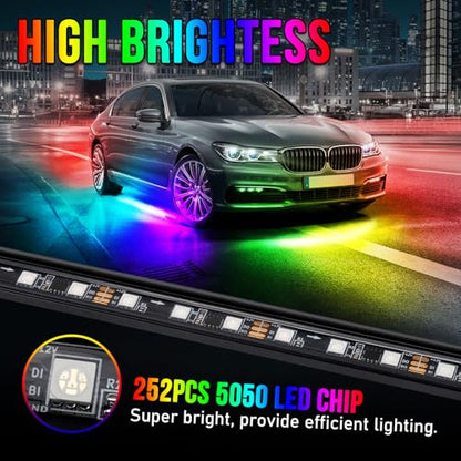 Car Led Underglow Lights Aluminum Dream Chasing Color Accent Light Bar (16 Ounce)
