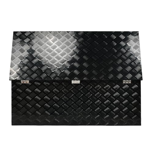 48In Aluminum Tool Box 5 Bar Tread Chest Box Flatbox for Truck Car Outdoor