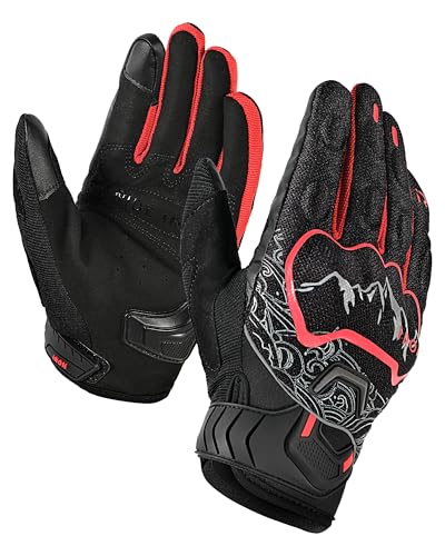 Motorcycle Gloves Motorbike Glove for Men Women Full Finger Knuckle Protection Touch Screen Cycling ATV Hiking Riding