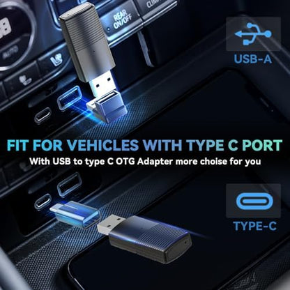 Wireless CarPlay Adapter for Apple Converts Cars Factory Wired CarPlay to Wireless CarPlay Compatible with iPhone iOS 10+ and 2016+ Cars
