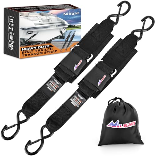 Tie Down Kits 2 PCS 2" x 48" Adjustable Boat Trailer Straps (2 Count)