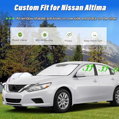 8pcs Thicken Full Window Sun Shades for Nissan Altima 2013 (8 Count)