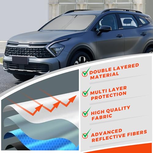 Foldable Front Windshield Sunshade fit for Kia Sportage 2018