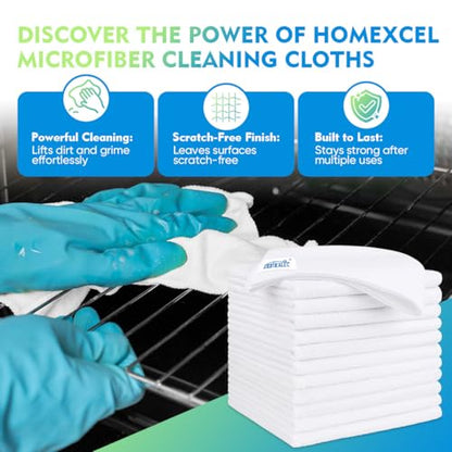 White Microfiber Cleaning Cloth 12 Pack (12 Count)