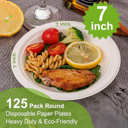 7 Inch Paper Plates 125 (125 Count)