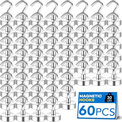 Magnetic Hooks for Cruise Essentials 2026 Cabins Door 60 Pack (60 Count)