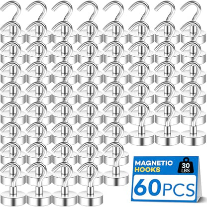 Magnetic Hooks for Cruise Essentials 2026 Cabins Door 60 Pack (60 Count)