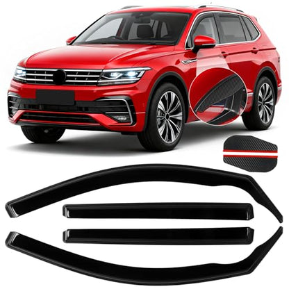 4pcs in Channel Window Rain Guards Fit for Volkswagen Tiguan 2018 (4 Count)