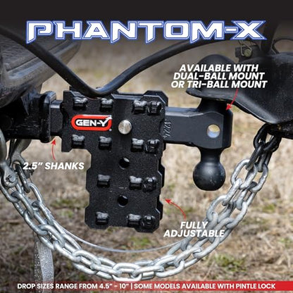 Solid Shank Adjustable Tow Hitch with Dual