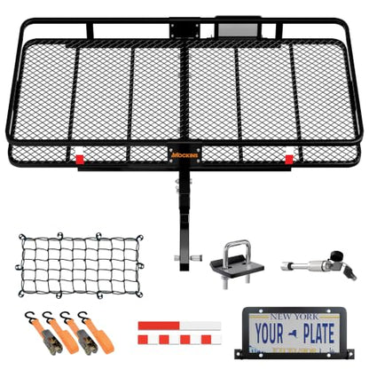 60"x24"x6" XL Heavy Duty Trailer Hitch Cargo Carrier w