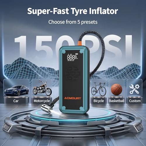 W160 5000A Jump Starter with Air Compressor 150PSI