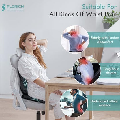 Car Seat Cushion and Lumbar Support Pillow for Office Chair Car