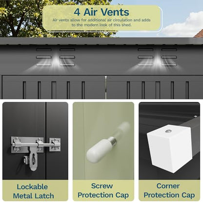 8x4 FT Outdoor Storage Shed
