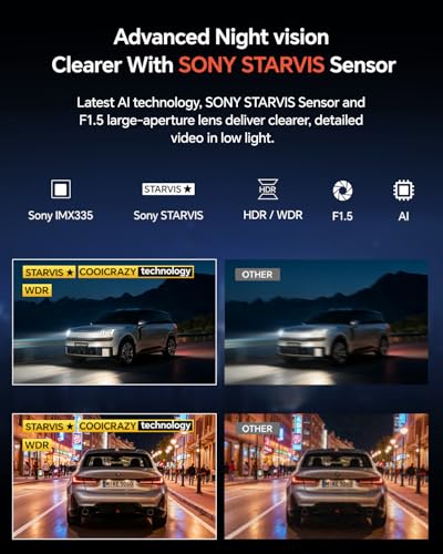 4K Dash Cam Front and Rear