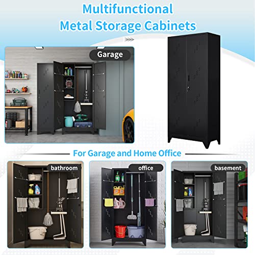 75" Metal Storage Cabinet with Lock