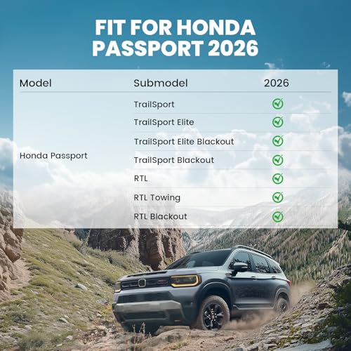 Floor Mats for Honda Passport 2026 Extended Door Sill Coverage