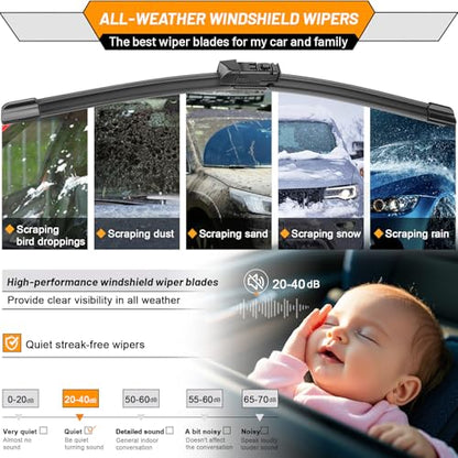 Windshield Wiper Blade Replacement for Mazda CX5 CX9 2017