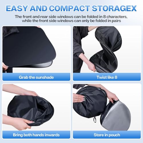 Windshield Sun Shade for Volkswagen VW Jetta 2019 (7 Count)
