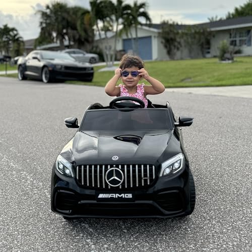 12V Toddler Ride On Car Mercedes Benz AMG GLC63S Coupe 2 Speed Black