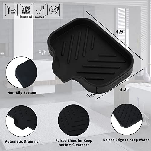 Silicone Soap Dish with Drain Spout