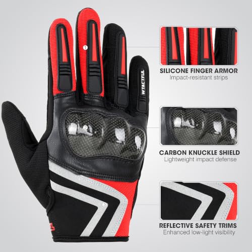 Lightweight Motorcycle Gloves for Men Women Touchscreen Summer