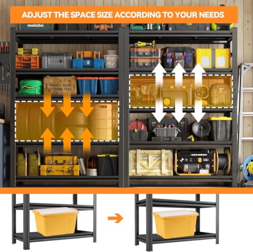 63"H Garage Shelving Heavy Duty Rack
