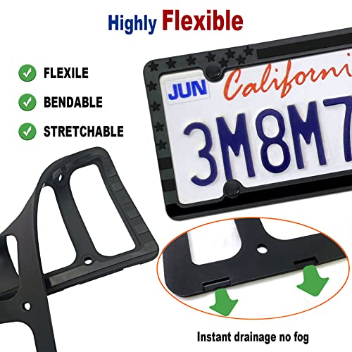 Silicone License Plate Frames American Flag