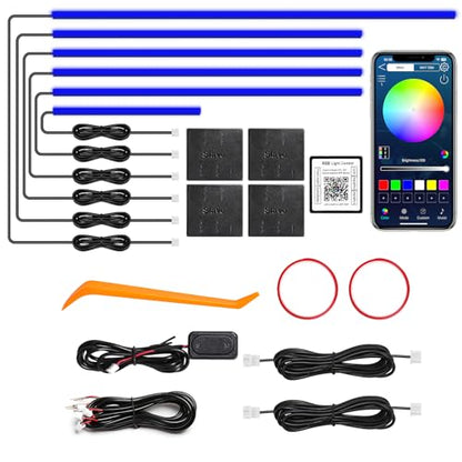 Acrylic Interior Car LED Strip Light with Wireless APP