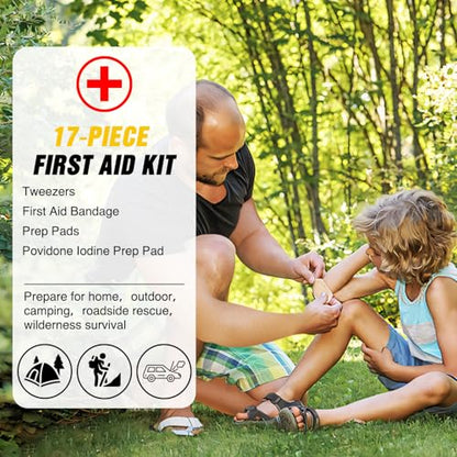 Car Roadside Emergency Kit with Jumper Cables Repair Tool Sets