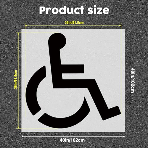Large Handicap Parking Stencil