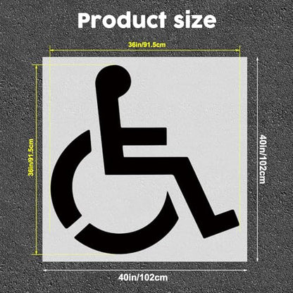 Large Handicap Parking Stencil