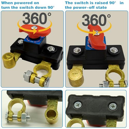 2PCS Car Battery Power Cut
