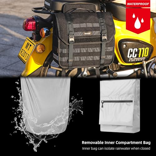 Motorcycle Saddlebag 13L Waterproof Luggage Bag Quick Release Motorcycle Side Bag for Motorbike Travel