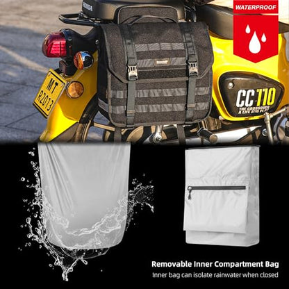 Motorcycle Saddlebag 13L Waterproof Luggage Bag Quick Release Motorcycle Side Bag for Motorbike Travel