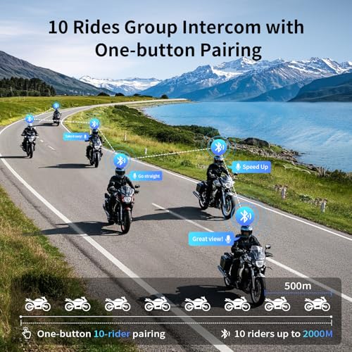 Motorcycle Bluetooth Intercom (2 Count)