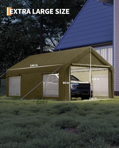 13x20 ft Carport with 8 Sandbags