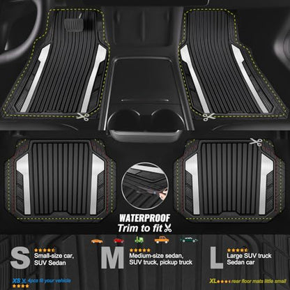 Heavy Duty Rubber Car Mats Metallic