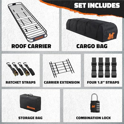 85"x24"x4" Extendable Skinny Roof Rack Cargo Carrier w