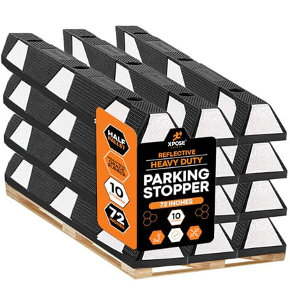 72" Heavy Duty Rubber Parking Stopper (10 Count)