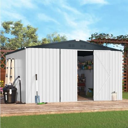 10' x 12' Waterproof Metal Outdoor Storage Shed