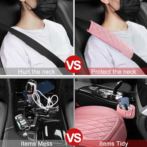 1 Pack Waterproof Front Car Seat Cover for Car Truck SUV Pink